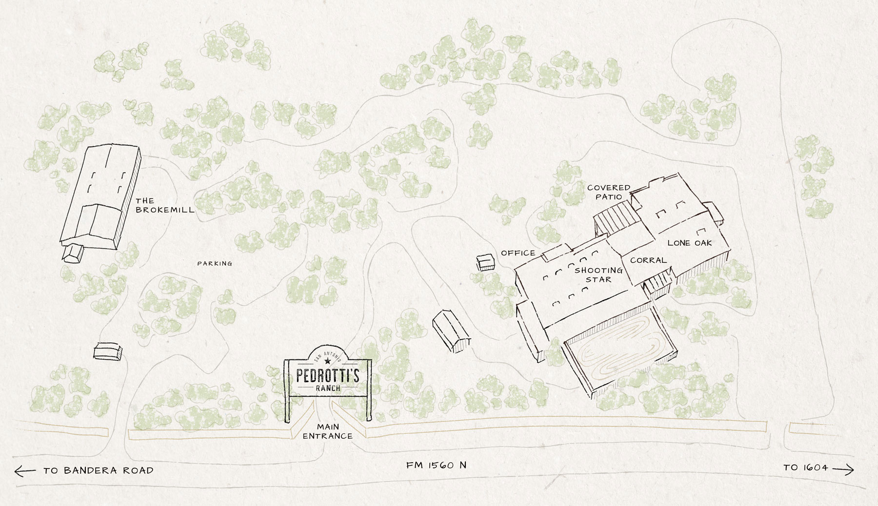 Pedrotti's Ranch Facilities Map